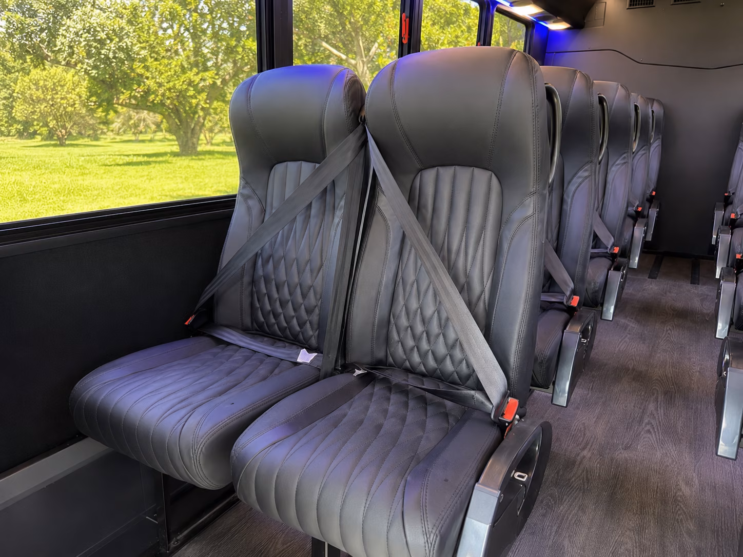 boca raton 18 passenger minibus interior