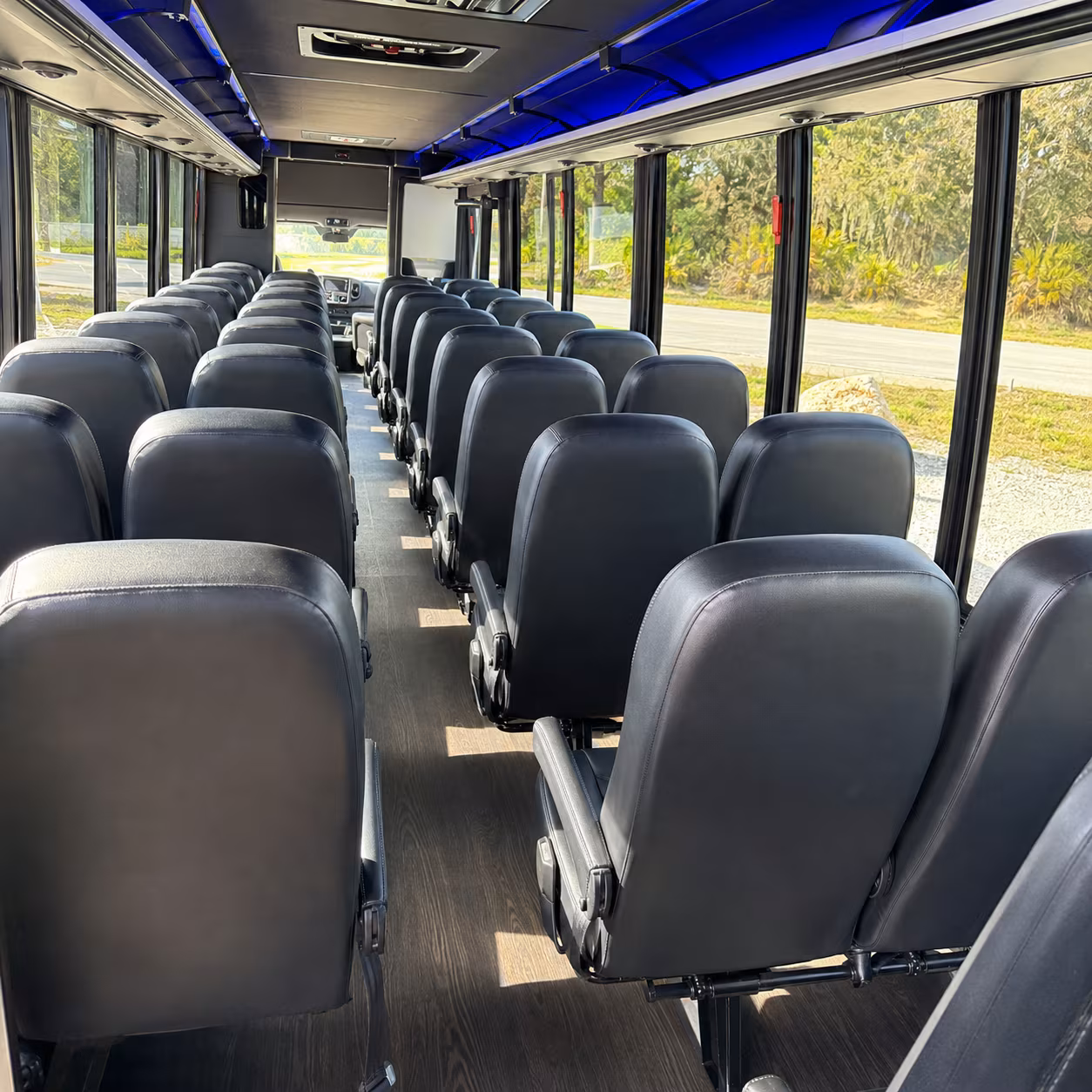boca raton 25 passenger minibus interior