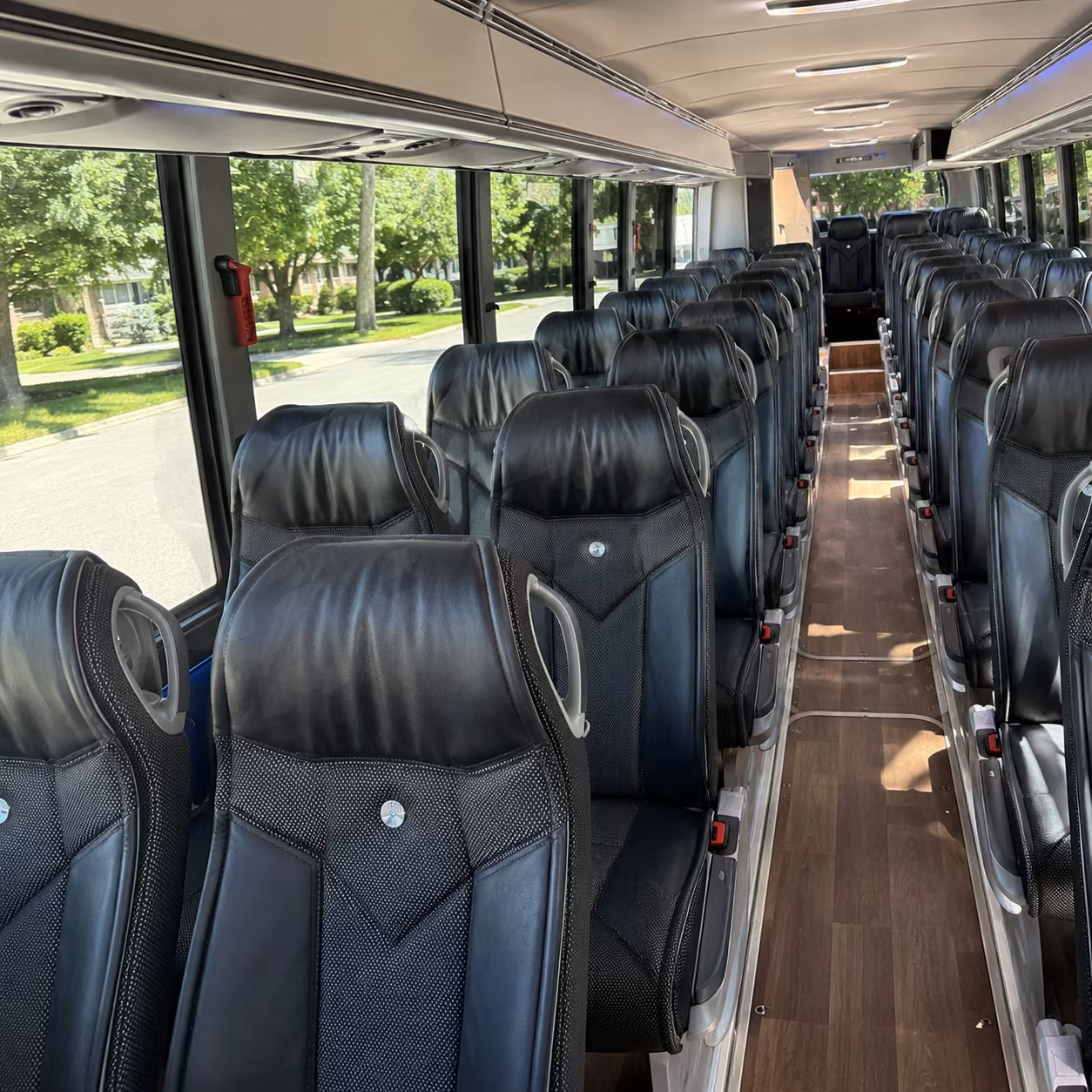 boca raton 40 passenger charter bus inside