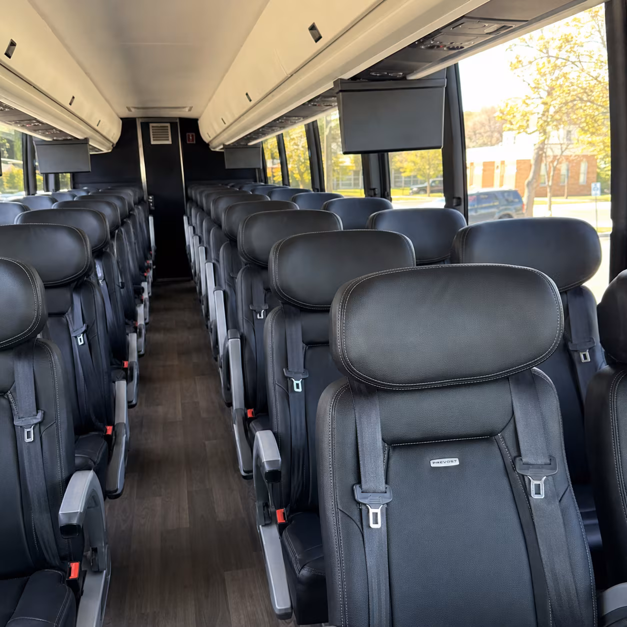 boca raton 45 passenger charter bus inside