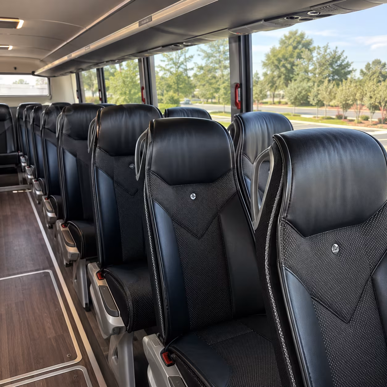 boca raton 45 passenger charter bus interior