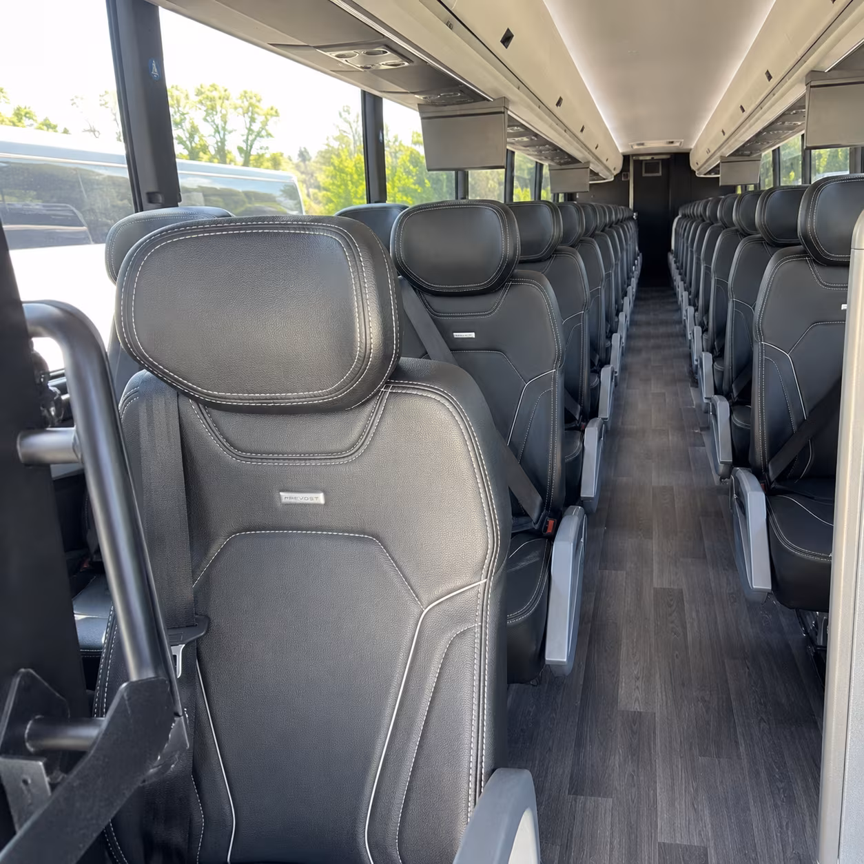 boca raton 47 passenger charter bus interior