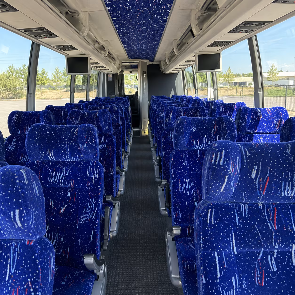 boca raton 54 passenger charter bus interior