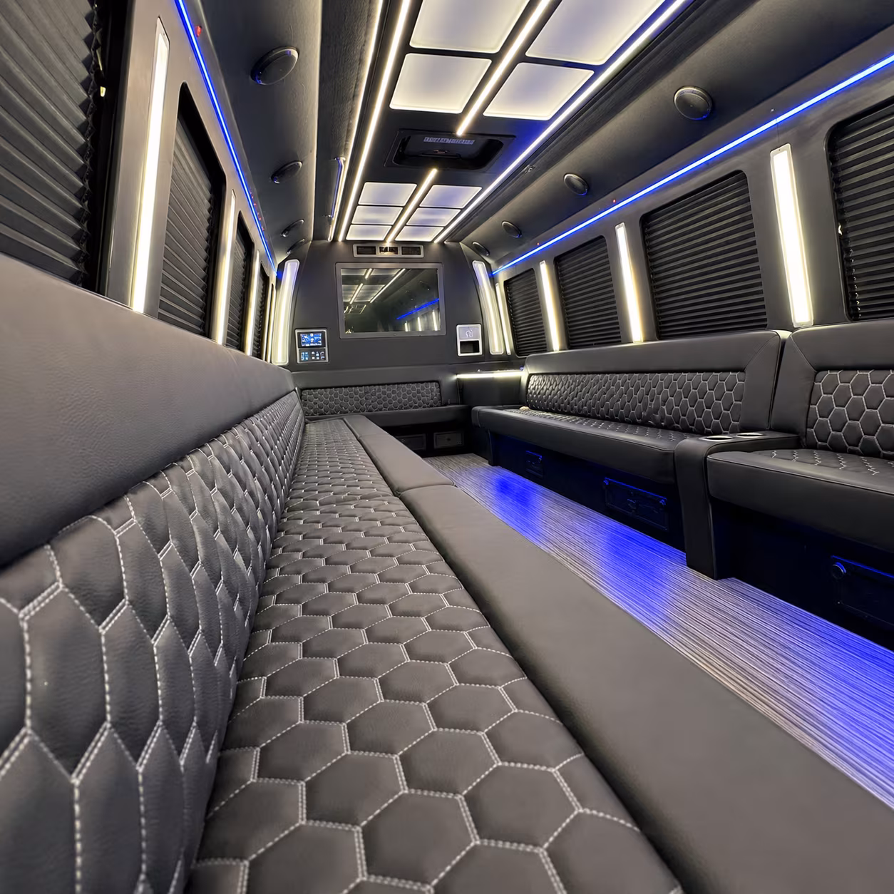 boca raton party bus interior